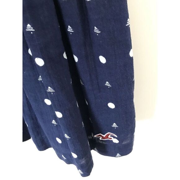 Hollister Navy Polka Dot Sleeveless Dress Size Medium - Picture 3 of 4